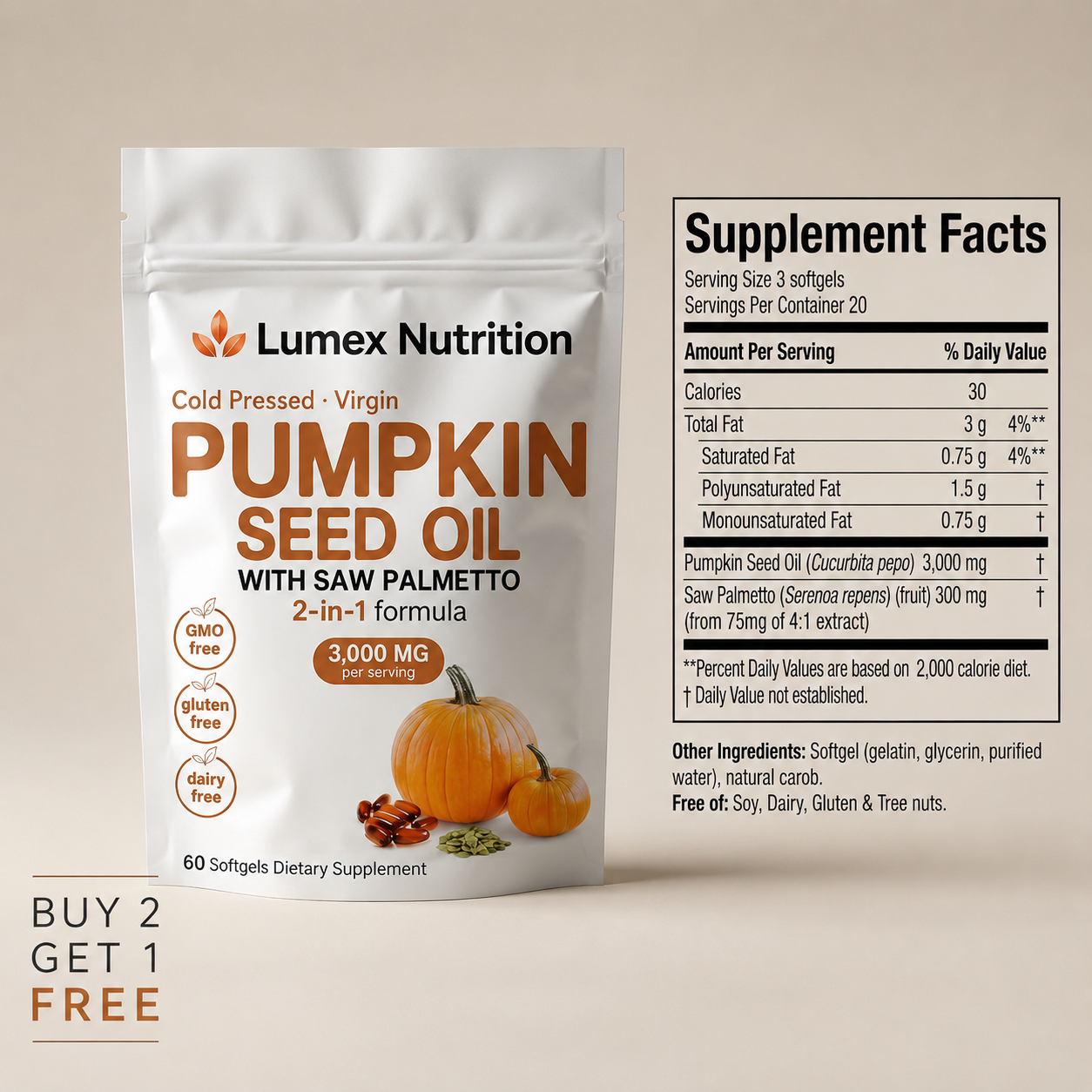 Premium Pumpkin Seed Oil Capsules